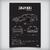 Quadro/Poster Bmw 328I E36 Touring | Preto & Branco - Interlakes | Eternize sua paixão