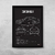 Quadro/Poster Bmw 335I E90 Sedan 2005 | Preto & Branco