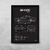 Quadro/Poster Bmw 540I E34 Sedan | Preto & Branco