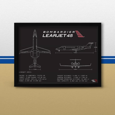 Quadro/Poster Bombardier Learjet 45