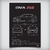Quadro/Poster Chevrolet Onix Turbo Rs 2023 | Preto & Branco - Interlakes | Eternize sua paixão