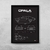 Quadro/Poster Chevrolet Opala Comodoro 4.1 1987 | Preto & Branco