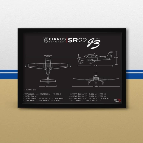 Quadro/Poster Cirrus Sr22 G3 Gts