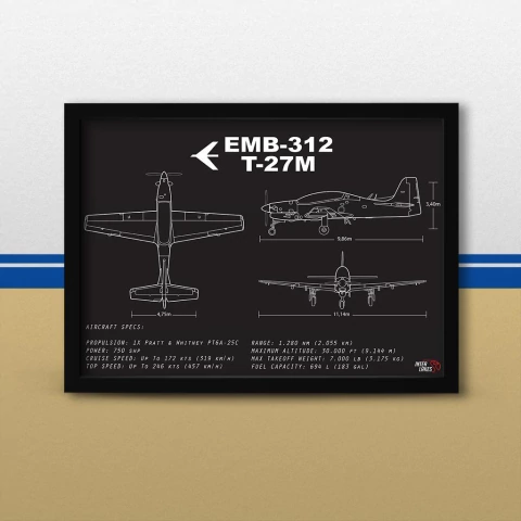 Quadro/Poster Embraer Emb-312 T-27M
