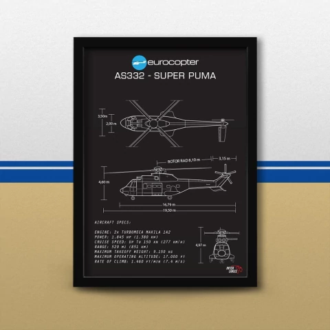 Quadro/Poster Airbus As332 Super Puma