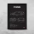 Quadro/Poster Ferrari F430 | Preto & Branco
