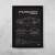 Quadro/Poster Ford Fusion Hybrid 2018 | Preto & Branco