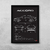 Quadro/Poster Honda Accord Hybrid 2023 | Preto & Branco - comprar online