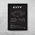 Quadro/Poster Honda City 1.5 2013 | Preto & Branco
