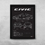 Quadro/Poster Honda Civic G10 1.5 Turbo 2015 | Preto & Branco