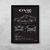 Quadro/Poster Honda Honda Civic Hybrid 2024 | Preto & Branco - comprar online