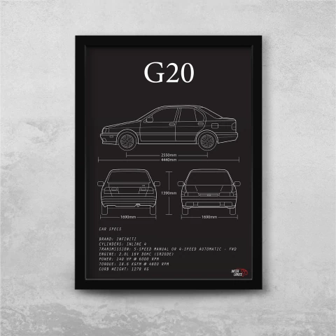 Quadro/Poster Infiniti G20 P10 | Preto & Branco