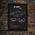 Quadro/Poster Jaguar Xe-S 2017 | Preto & Branco - loja online