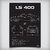 Quadro/Poster Lexus Ls400 1998 | Preto & Branco - loja online