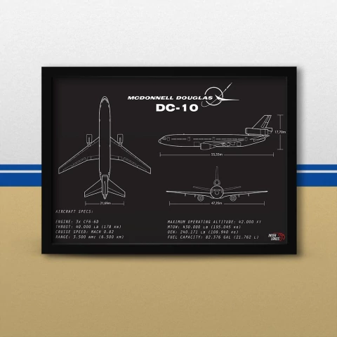 Quadro/Poster Mcdonnell Douglas Dc-10