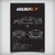 Quadro/Poster Mclaren 600Lt 2020 | Preto & Branco - Interlakes | Eternize sua paixão