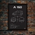 Quadro/Poster Mercedes-Benz A160 2005 | Preto & Branco - loja online