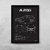 Quadro/Poster Mercedes-Benz A200 2015 | Preto & Branco