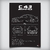 Quadro/Poster Mercedes-Benz C43 AMG W205 Sedan | Preto & Branco - Interlakes | Eternize sua paixão