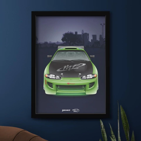 Quadro / Poster Mitsubishi Eclipse Gs Brian O' Conner 1995 Velozes | Icons