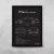 Quadro/Poster Porsche 911 Carrera 992 | Preto & Branco