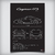 Quadro/Poster Porsche Cayman Gts 981 | Preto & Branco - Interlakes | Eternize sua paixão