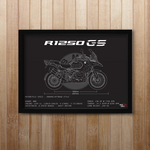 Quadro/Poster Bmw R 1250 Gs Adventure 2020 | Preto & Branco