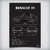 Quadro/Poster Renault 19 Rt 1.8 1994 | Preto & Branco - Interlakes | Eternize sua paixão