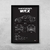 Quadro/Poster Subaru Impreza Wrx 2016 | Preto & Branco