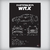Quadro/Poster Subaru Impreza Wrx 2016 | Preto & Branco - Interlakes | Eternize sua paixão