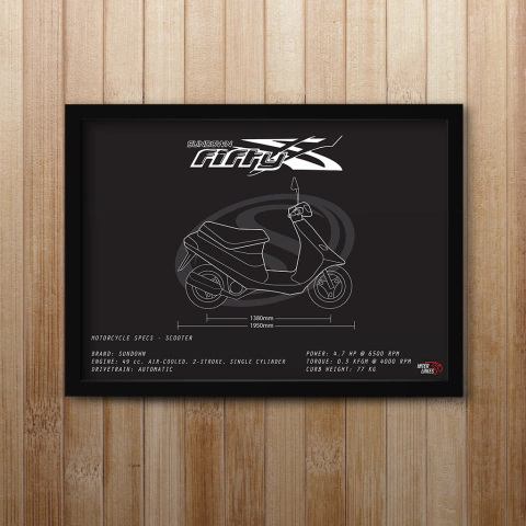 Quadro/Poster Sundown Fifty | Preto & Branco