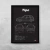 Quadro/Poster Fiat Tipo 1.6 mpi 1996 | Preto & Branco - comprar online