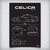 Quadro/Poster Toyota Celica 1991 | Preto & Branco - Interlakes | Eternize sua paixão