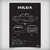 Quadro/Poster Toyota Hilux Srv 2.8 2021 | Preto & Branco - Interlakes | Eternize sua paixão