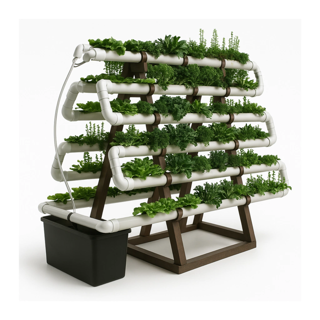 138 Plantas - Huerta Horizontal NFT + insumos
