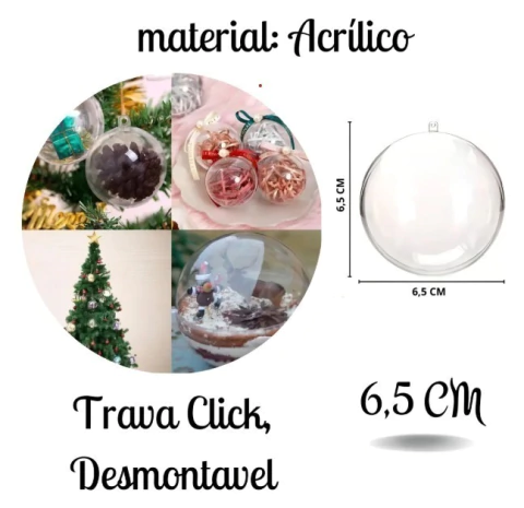 Esfera Acrílica 6x6 Para Personalizar - 10 Unidades. - comprar online