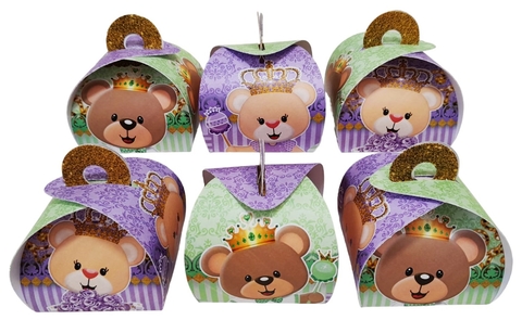 Lembrancinhas Chá Revelação Ursos Lilás e Verde Bom Bom - Pct com 10 Unidades.