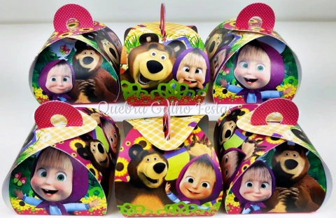 Lembrancinhas Masha e o Urso Bom bom - Pct com 10 Unidades