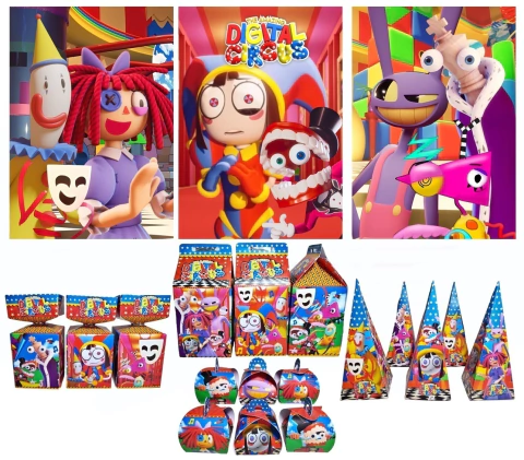 Decoração Digital Circus Kit Bolinho - 23 Itens