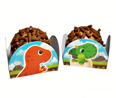 Forminhas De Doces Dinossauro Cute - 40 Unidades