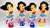 Tubete Mulher Maravilha Cute 13cm c/ aplique pct com 5 unid - comprar online