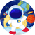 Aplique Astronauta Redondo 5×5 – Pct C/ 10 unid