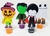 Tubete Halloween 13cm c/ aplique pct com 5 unid