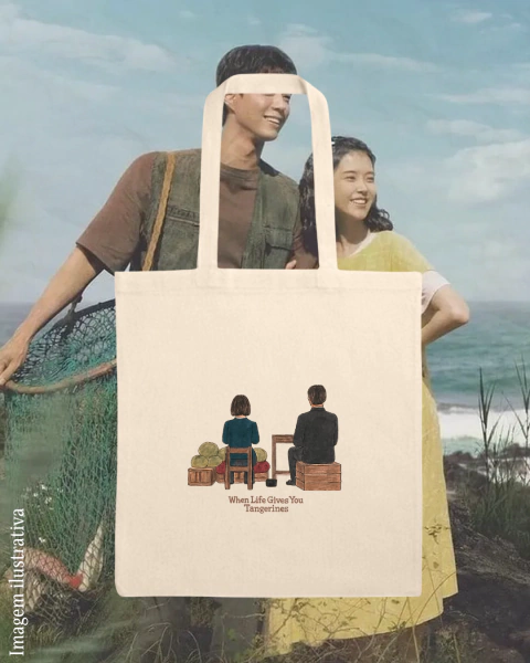 Ecobag Se a vida te der tangerinas - comprar online