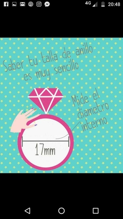 Anillo multicolor energético por talle - tienda online