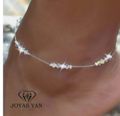 Tobillera invisible color cristal