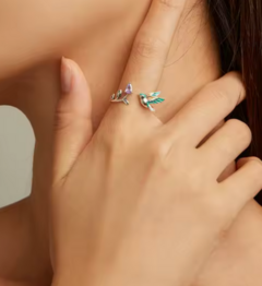 Anillo colibri Lila regulable en internet