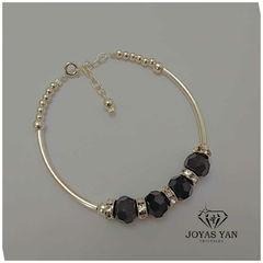Pulsera semiesclava ball negra - comprar online