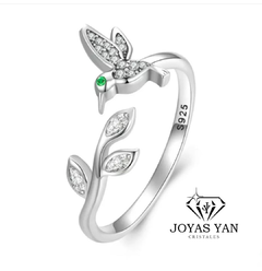 Anillo Colibrí Cristal regulable