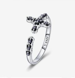 Anillo regulable Cruz Black